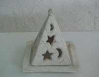 Ceramic Candle Holder Pyramid Fancy