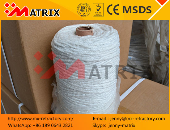 525TEX 1000TEX 830TEX Ceramic Fiber Yarn by Woven Fabrics woven material for refractories