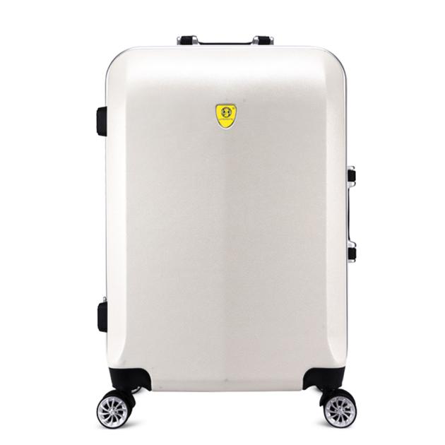 Beautiful white business suitcase