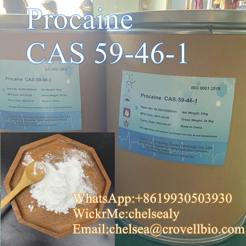Procaine manufacturer CAS 59-46-1. WhatsApp: +8619930503930