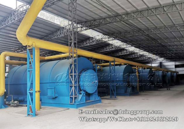 10T Tyre Recycling Pyrolysis Plant Low