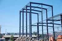 steel structure workshop frame under construction