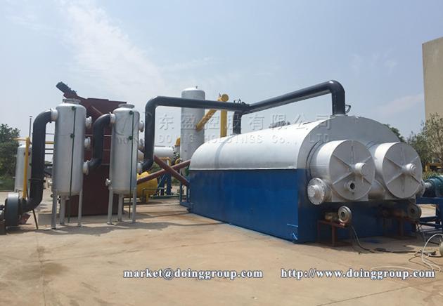 Automatic tire recycling pyrolysis plant to get oil equipment price in Kazakhstan