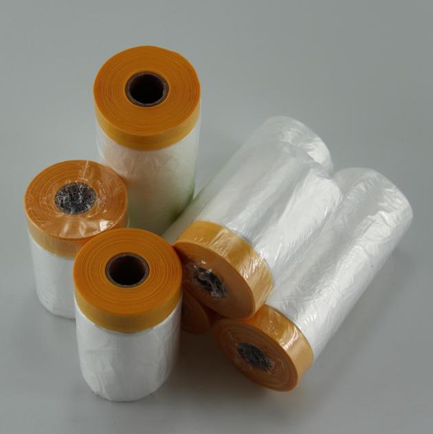 Pre-taped Masking Film With Japanese paper masking tape