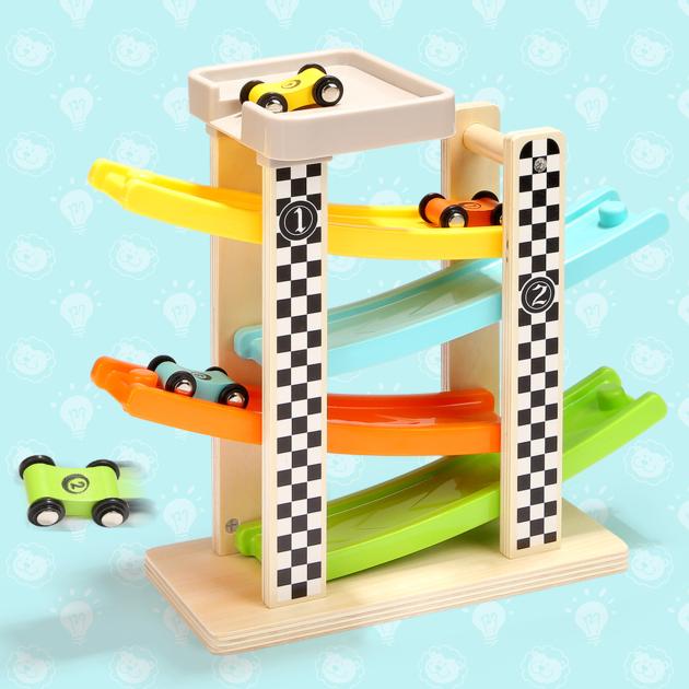 Wooden Racing Track Toy