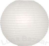 White 14 Inch Round No Frills Paper Lanterns