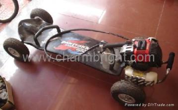 Gas powered skateboard