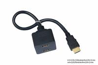  HDMI Male to 2 HDMI Female Splitter Y-Cable Adapter