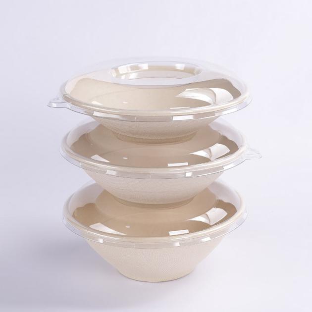 Biodegradable 8 Inch Bagasse Clamshell Pla Lamination
