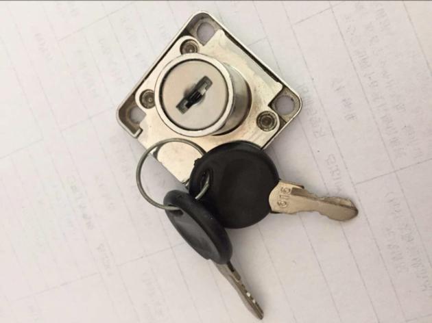138-22C Iron metal office furniture wooden desk table cabinet door push hidden drawer lock