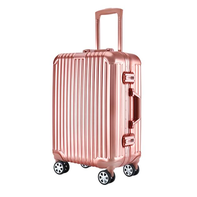 Decorative travel vintage aluminum suitcase