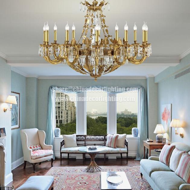 Crystal Chandelier Pendant Light French Empire