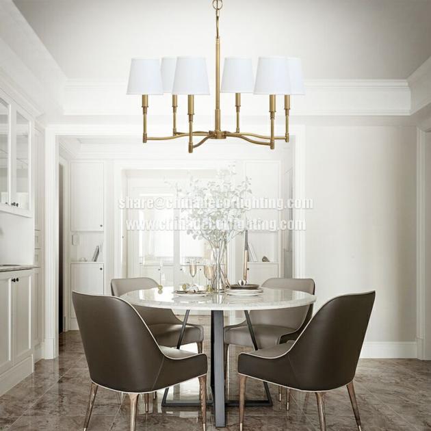 American Style Brass Arm Chandelier