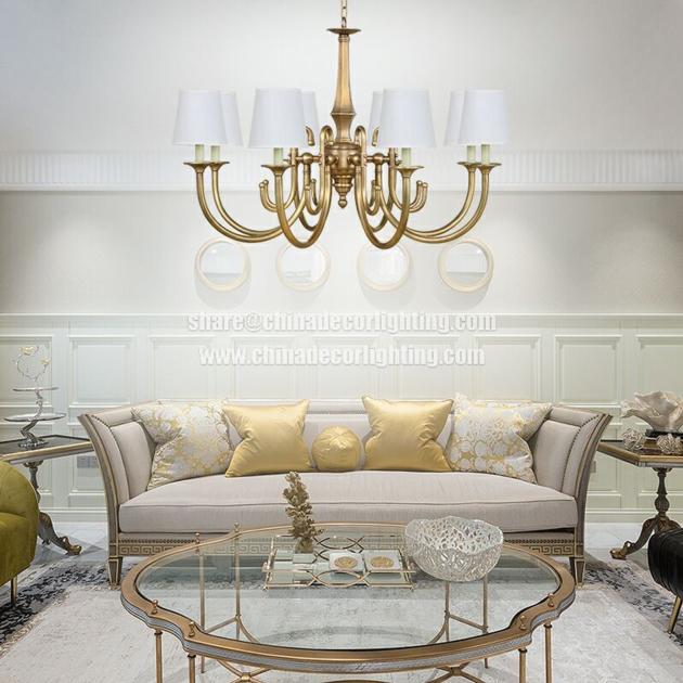 American Style Brass Arm Chandelier