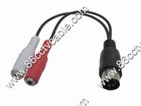 DIN 5 Pin to 2 Mono Cable, Audio Video Cable
