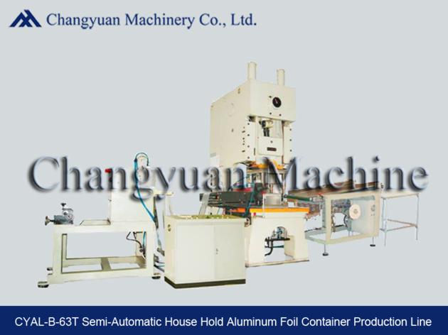 63T Semi Automatic Aluminium Foil  Food Container/Dishes Making Machine