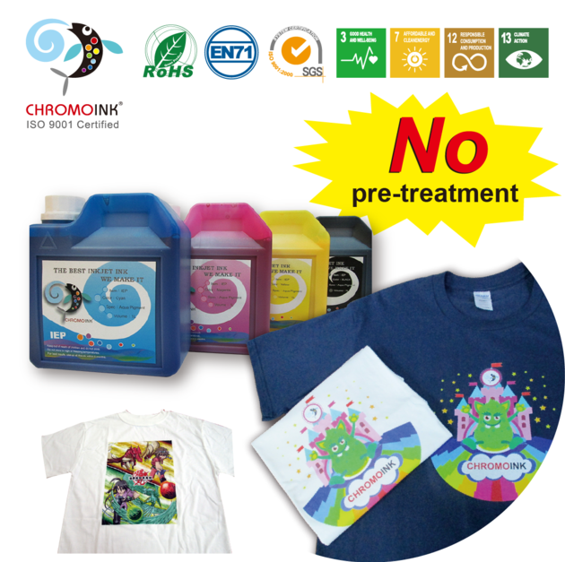 CHROMOINK Cotton ink For Epson DX5 print head and DTG Printer