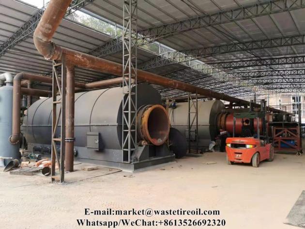Full Automatic Tire Pyrolysis Oil Recycling Plant With CE Approved