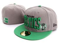 Boston Celtics Gray Fitted Hat with Green brim