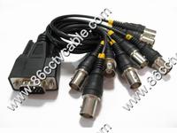 VGA 15 Pin to 8 BNC Cable, DVR Card Cable
