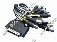 DB25 Pins to 16 BNC Cable, DVR Card Cable