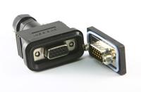 D-SUB 9pin male plug with pin field installable waterproof connector