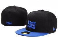 DC Grey Fitted Hat with Blue brim