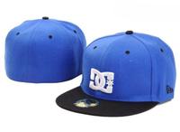 DC Blue Fitted Hat with Black b