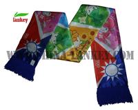 sport fan cheer silk scarves