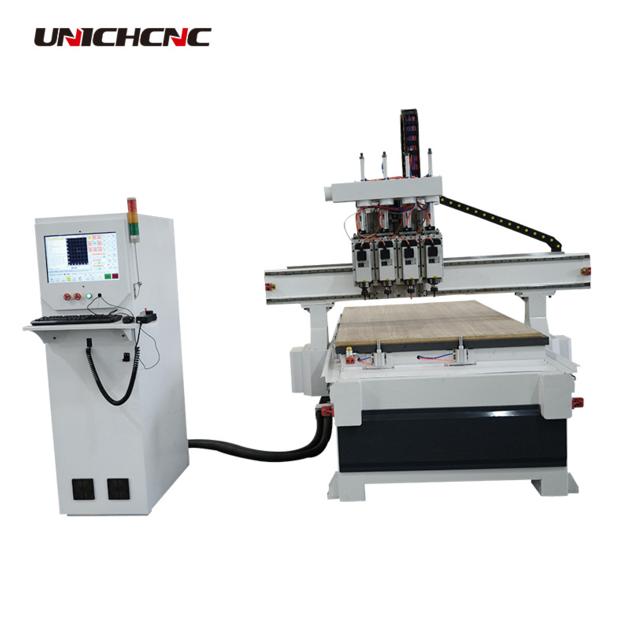 3 axis four spindles automatic 3d wood carving cnc router with automatic tool changer 1325