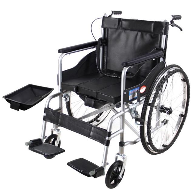 Manual Folding Wheelchair With Toilet Basin