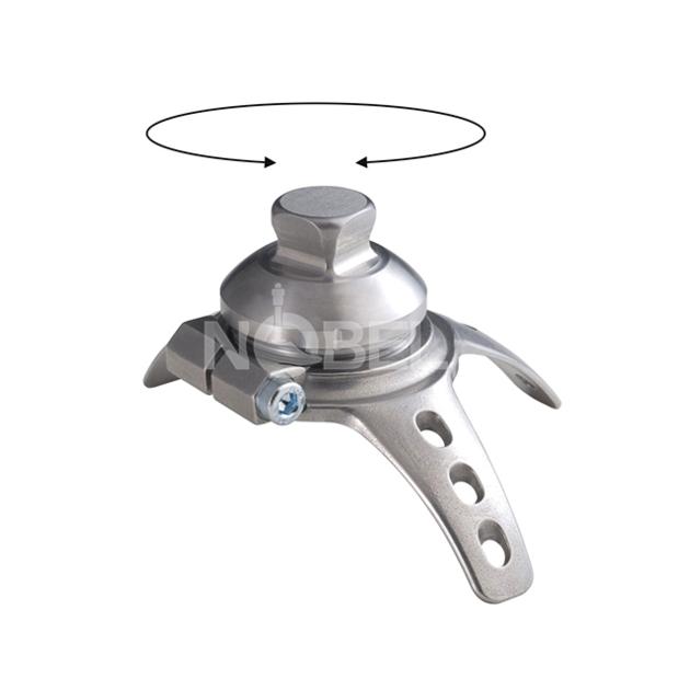 Prosthetic leg 3 prong rotatable socket adapter with pyramid