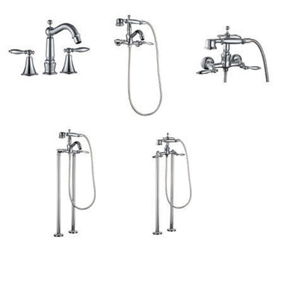 Chrome Finish Clawfoot Tub Package,Bathroom,Shower,Bathroom Accessory