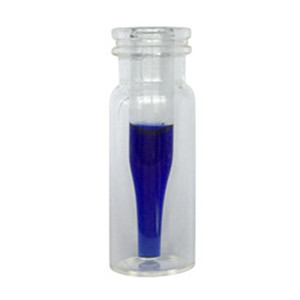 snap top clear vial with intergrated inserts