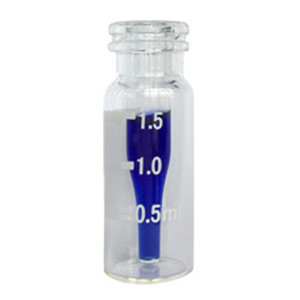 snap top clear vial with inserts and write on-spot