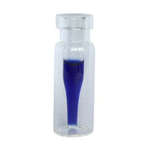 crimp top clear vial with intergrated inserts