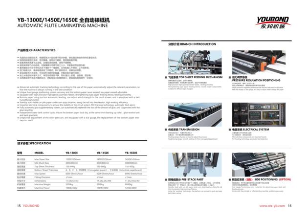 Full Automatic Flute Laminating Machine YB