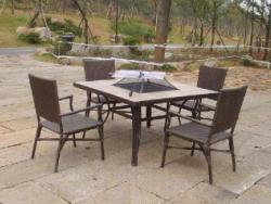Outdoor table, bamboo furniture, barbecue equipment