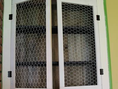 Chicken Wire Mesh Used In Cabinets