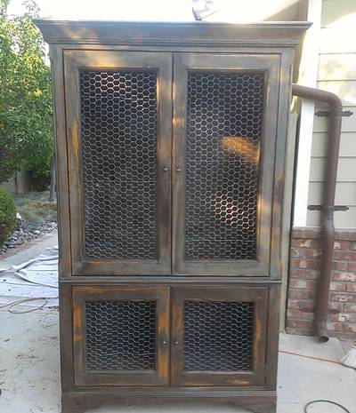 Chicken Wire Mesh Used In Cabinets
