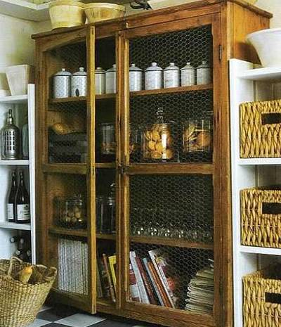 Chicken Wire Mesh Used In Cabinets