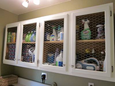 Chicken Wire Mesh Used In Cabinets