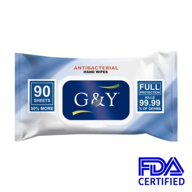 ANTIBACTERIAL WET WIPES IN RESEALABLE POUCH