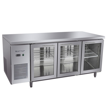 Glass Door Under Counter Refrigerator