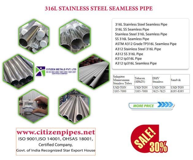 316L stainless steel Seamless Pipe