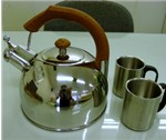 Sell Stock Lot CtT129 - Stainless Steel Kettle with Mugs