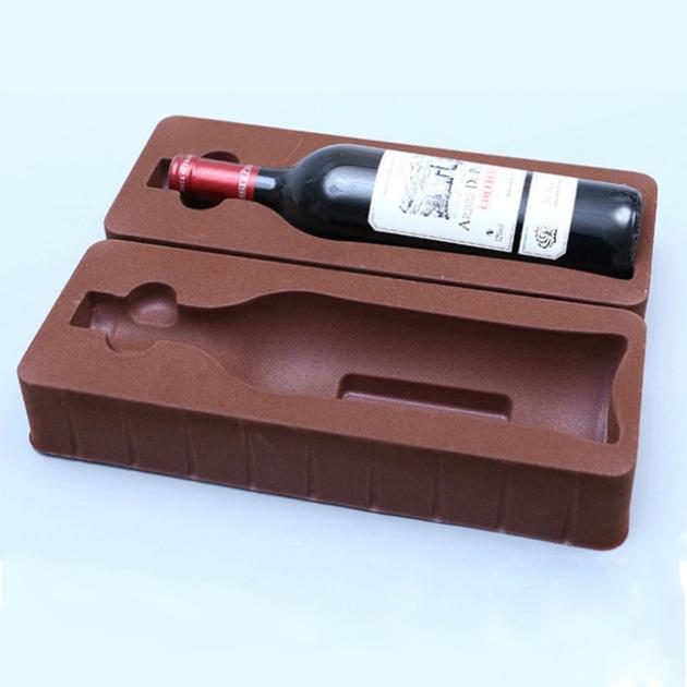Custom Plastic PS Flocking Wine Gift Packaging box blister inner tray