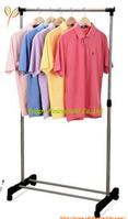 single pole clothes hanging rack