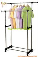 double poles clothes hanger rack