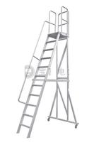 Aluminum detachable handrail Ladder